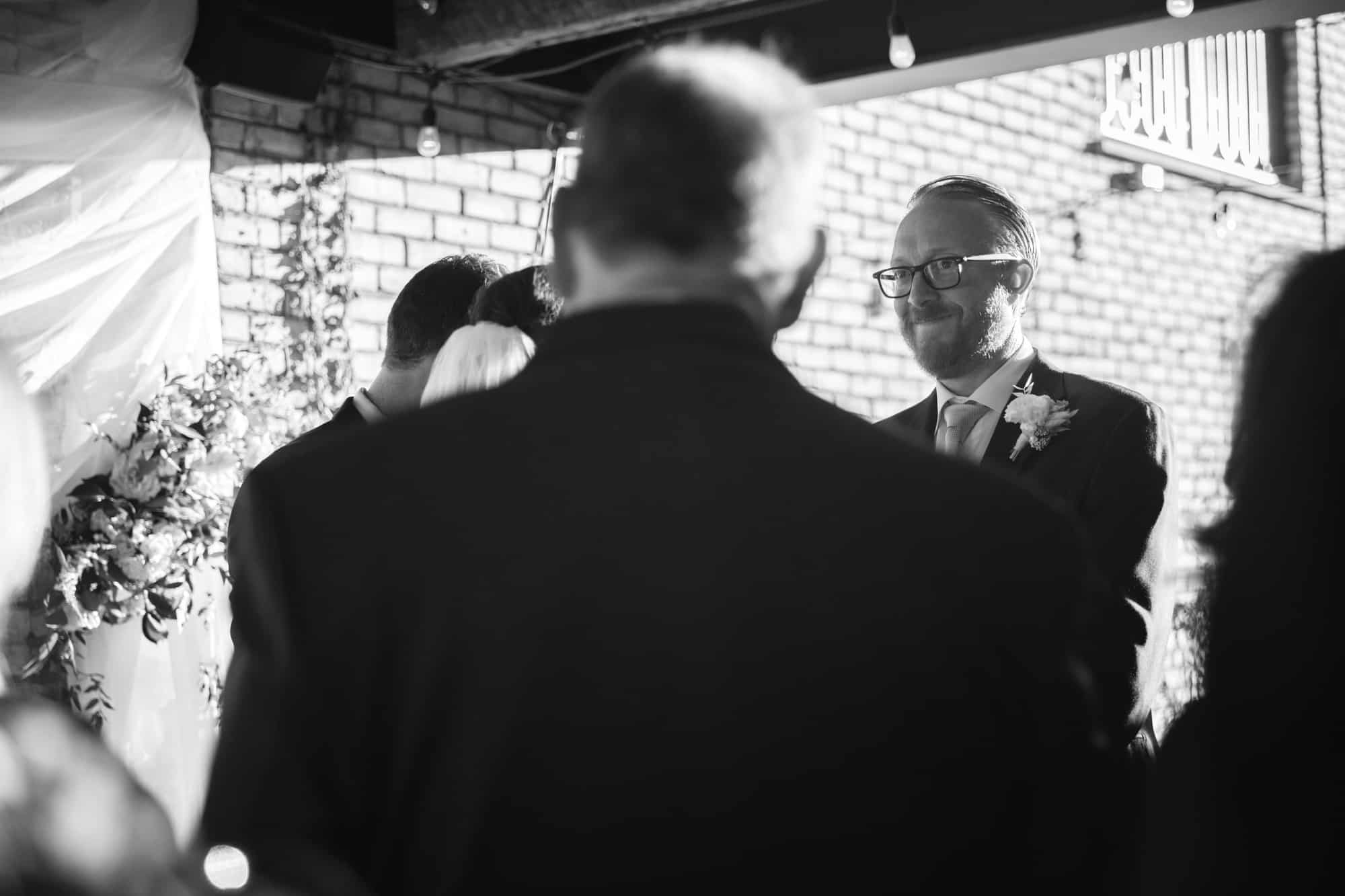 bride and groom, black and white wedding photographer, black and white wedding, wedding ceremony, black and white wedding ceremony, denver wedding photographer