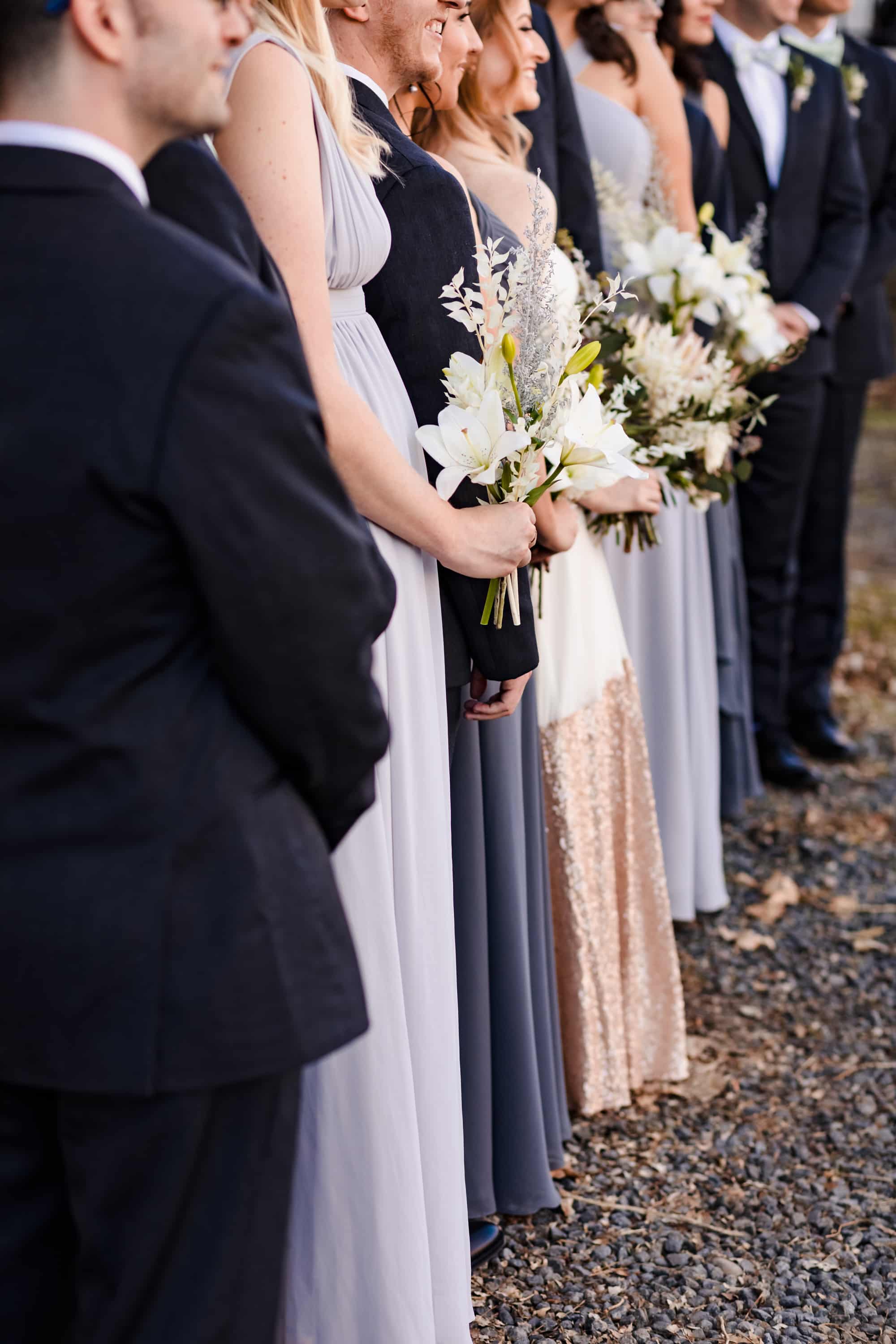 wedding party photos, lilies in wedding flowers, simple wedding flowers, simple bridal party flowers, simple bridesmaid flowers