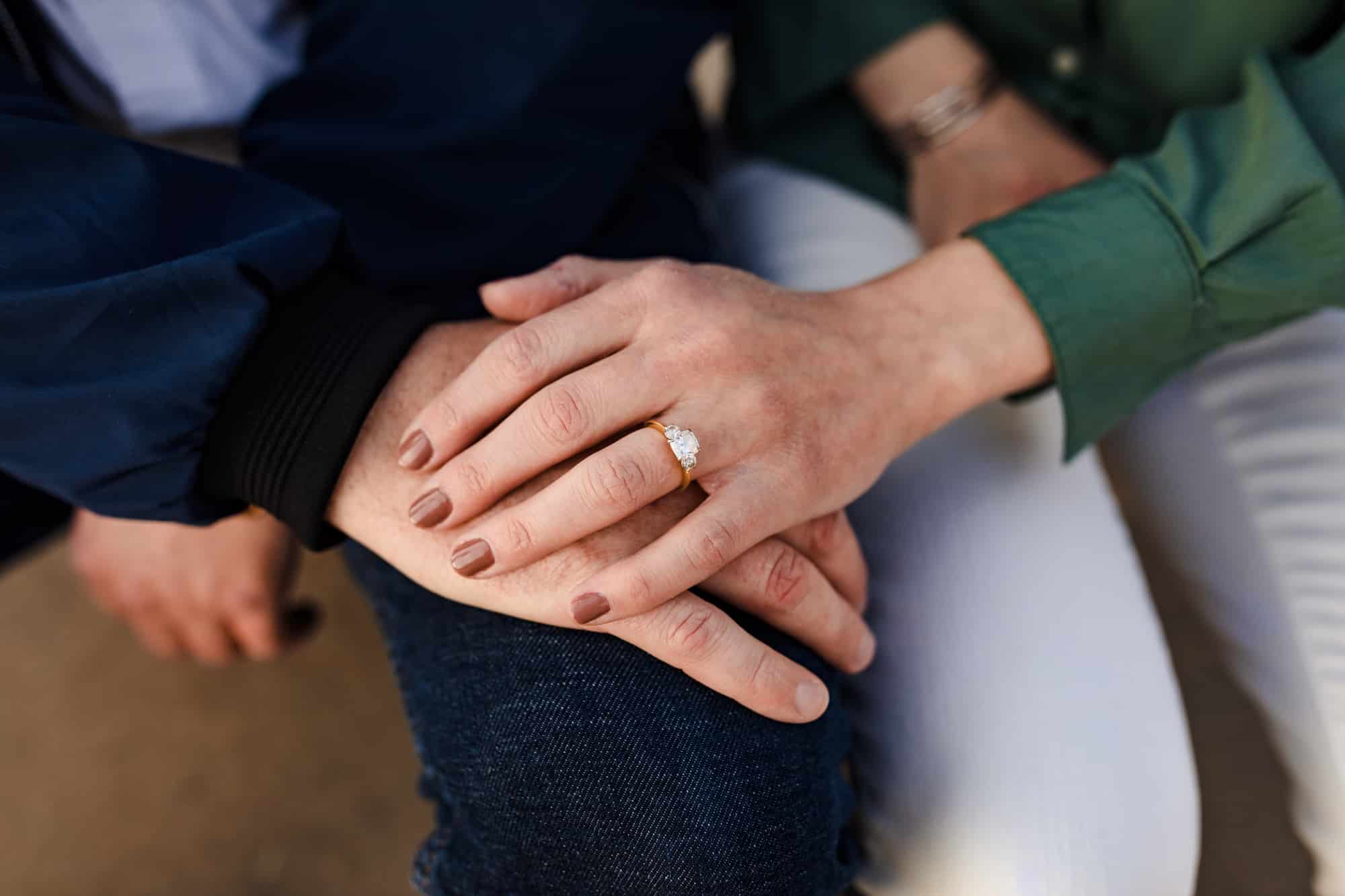 colorful wedding photographer, colorful engagement photos, engagement ring, engagement ring inspo, diamond engagement ring