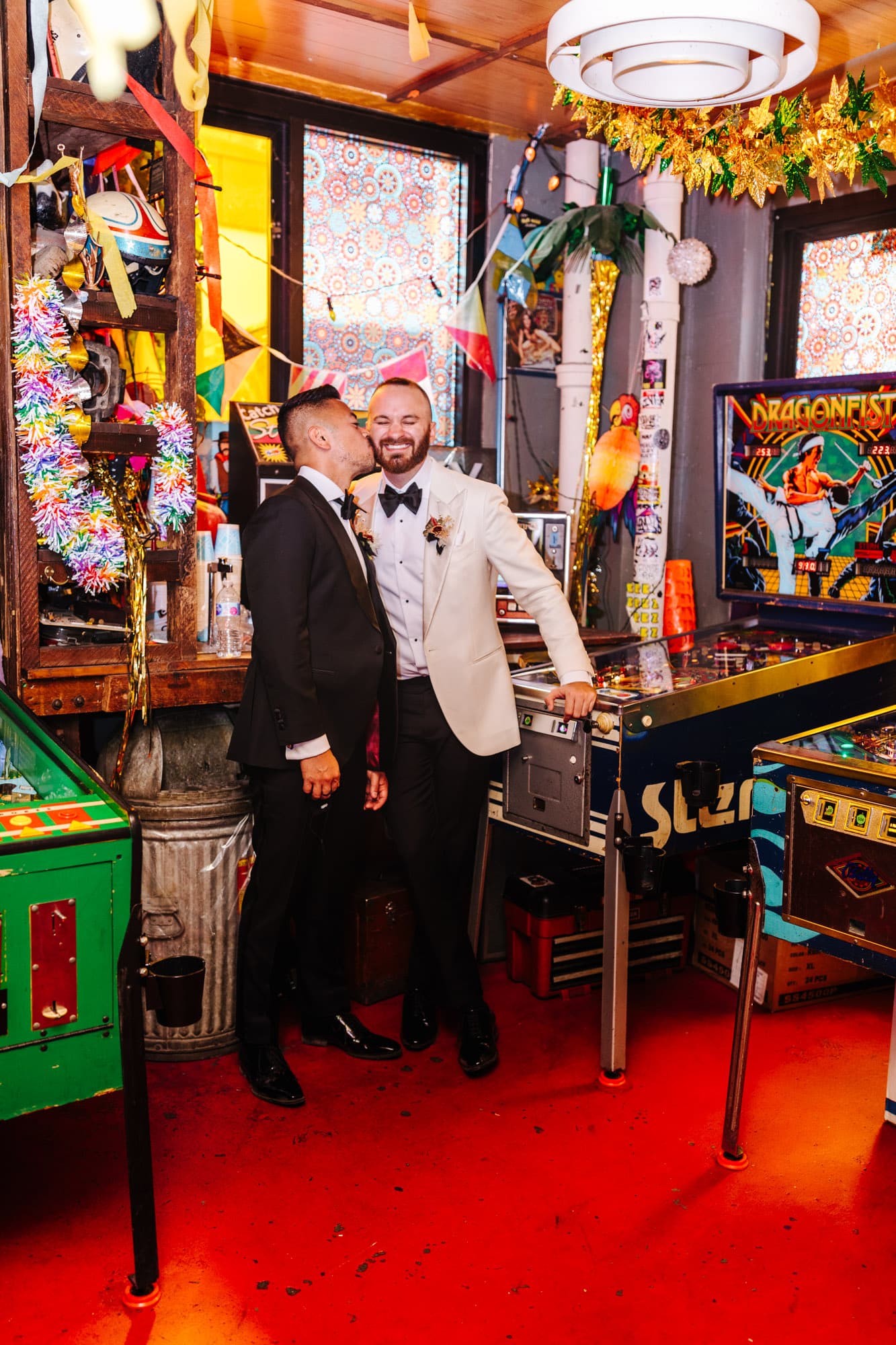 add a ball arcade bar, seattle arcade bar, fremont arcade bar, fun bars in fremont, fremont gay wedding, colorful wedding photographer