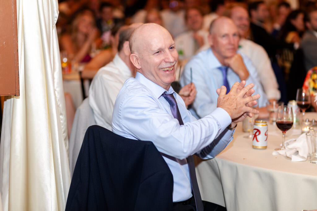 wedding toasts, wedding speeches, candids of guests at weddings, guests speech reactions, funny wedding speeches