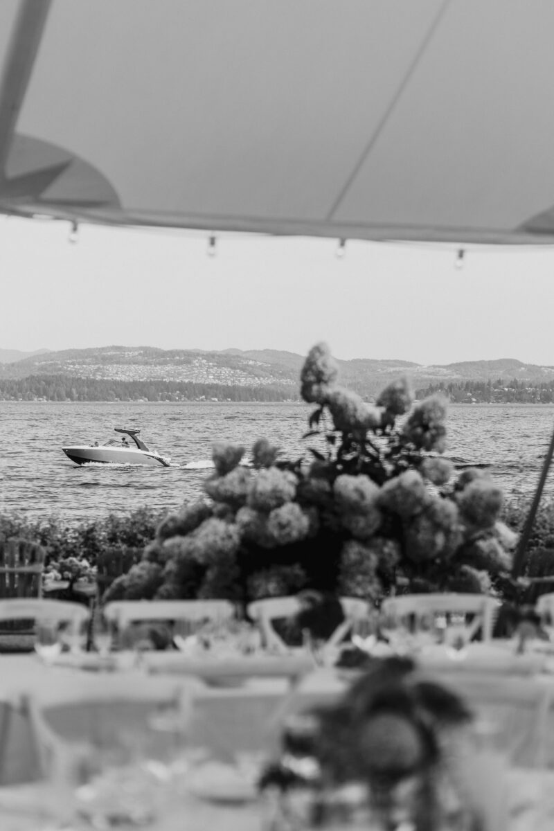 Seattle Tennis Club wedding reception scenery