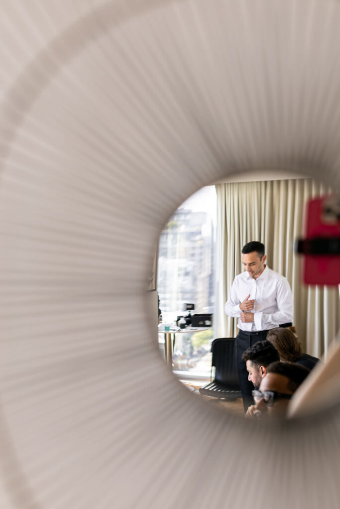 groom getting ready