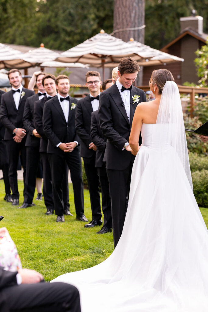 groom at ceremony