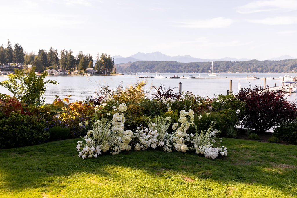 ceremony set up at Alderbrook resort