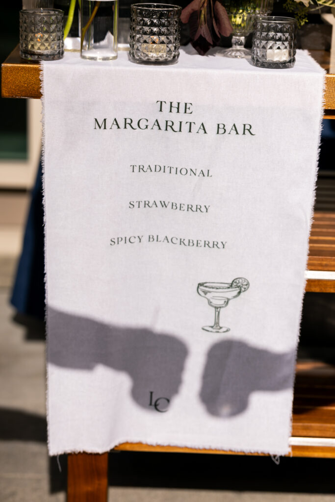 margarita bar at wedding