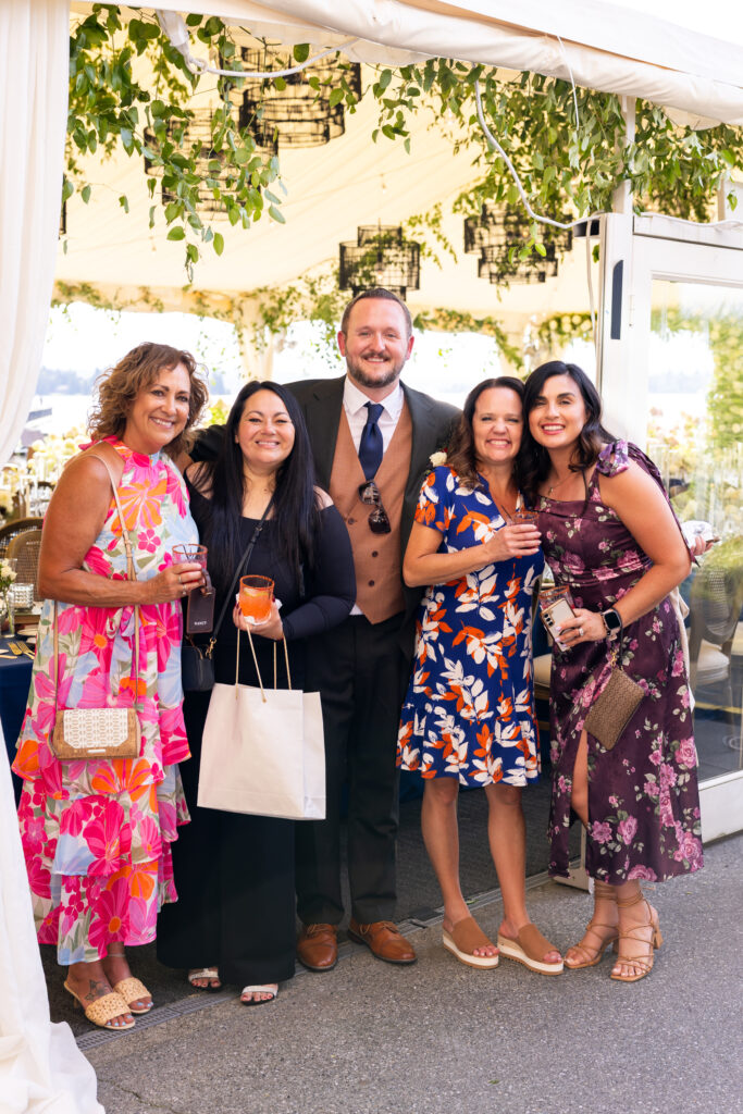 Guests during cocktail hour at woodmark hotel