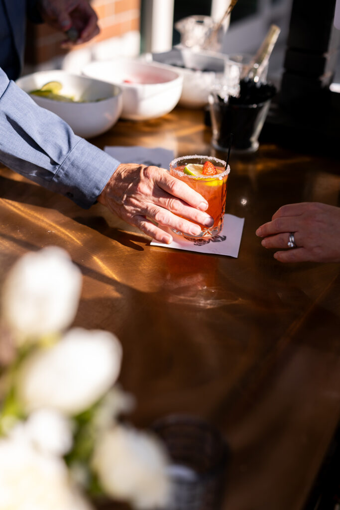 margarita bar at wedding