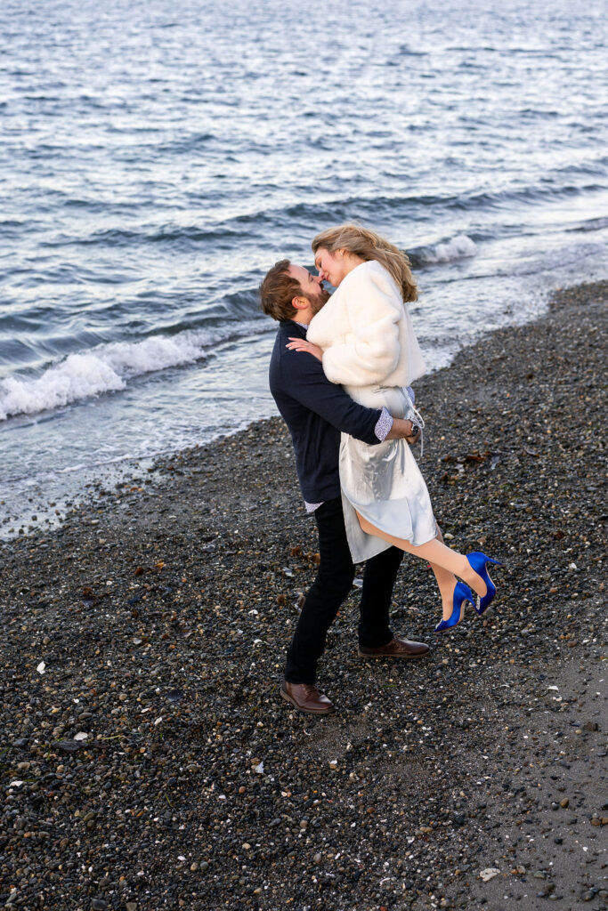 man and woman on the beach