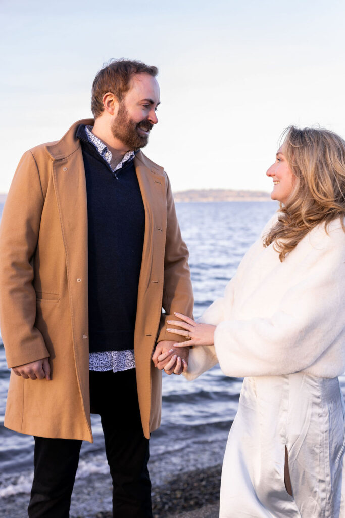 man and woman on the beach
