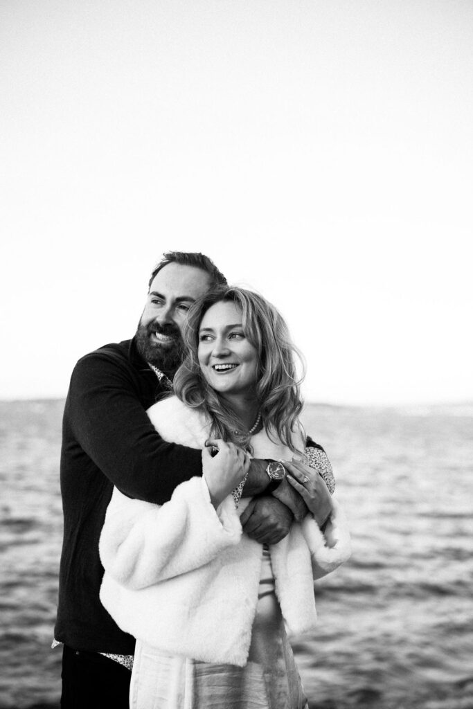 man and woman on the beach