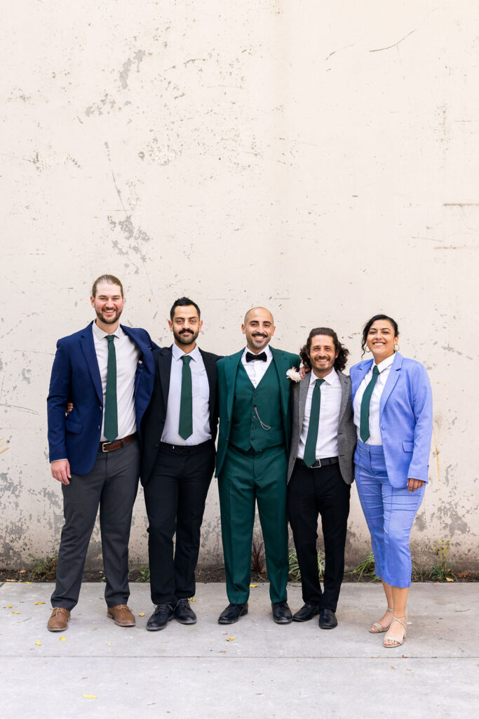 groom with boys